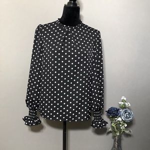 Black and White Polka Dots Blouse